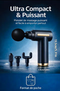 Pistolet de Massage PULSIO Pro — 6 Vitesses | 4 Têtes Interchangeables